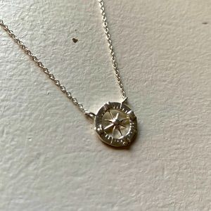Silver Compass Necklace